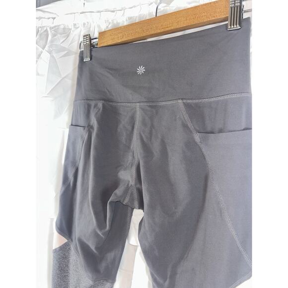Athleta Salutation ModBlock gray pink leggings athletic size xs women pockets - Picture 4 of 6